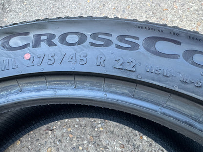 1X late 2025 Continental Cross Contact RX LR 275 45 22 115W Tyre 8.5MM