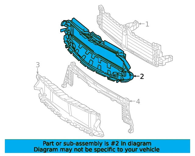 NEW Mercedes-Benz A-Class W177 Front Upper Radiator Support Baffle A1778855600