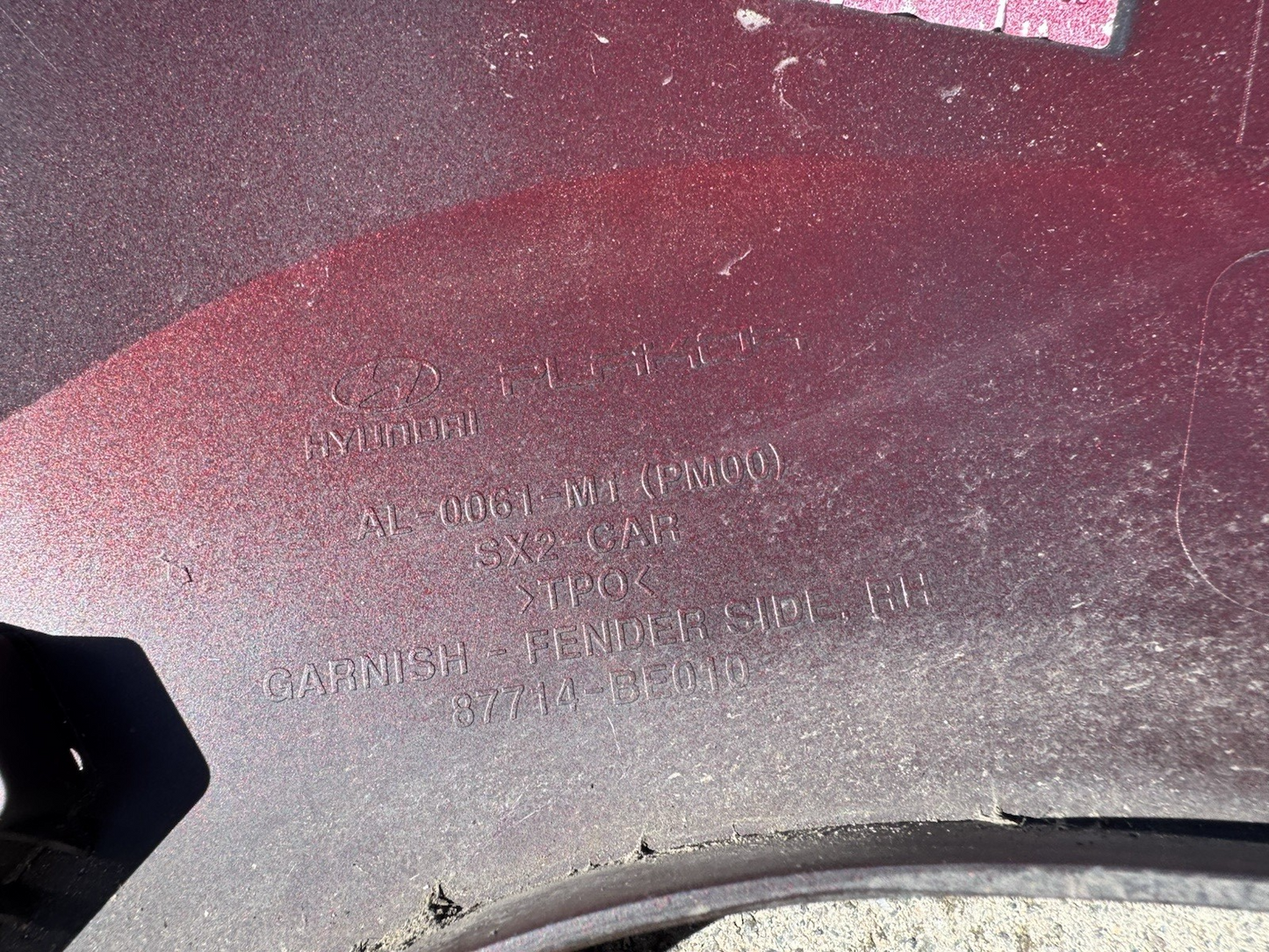 Hyundai Kona II 2023 Front Right Fender Trim/Protection Strip 87714BE010