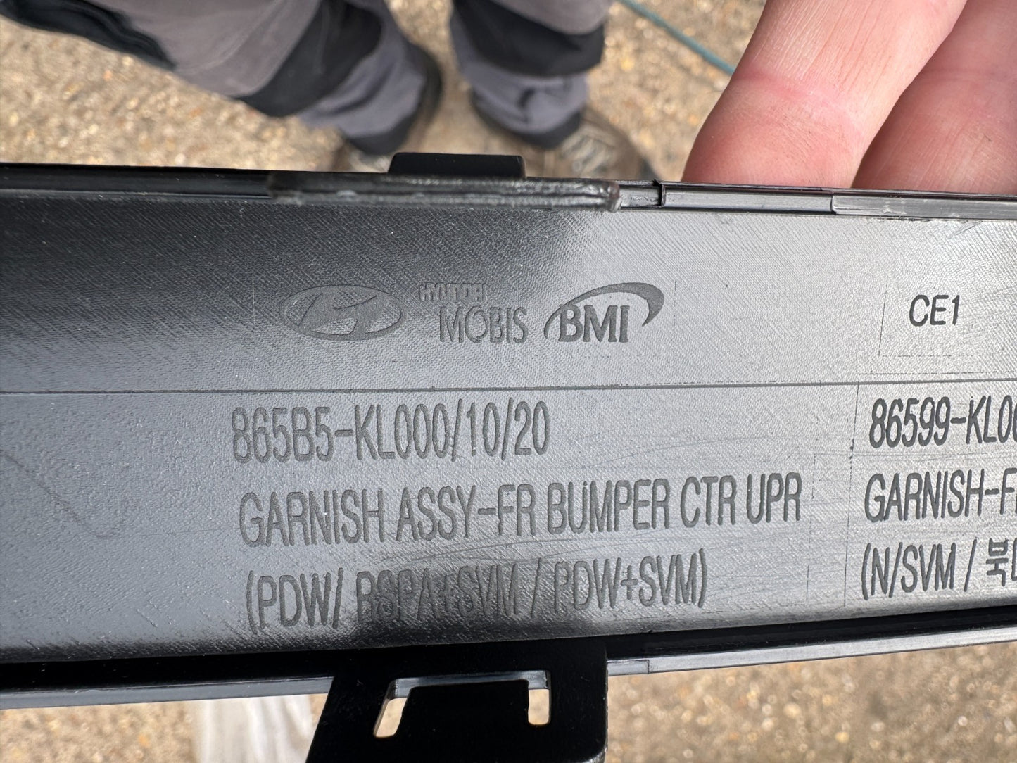 Hyundai Ioniq 6 865B5-KL000 GARNISH ASSY-FR BUMPER 865B5-KL010