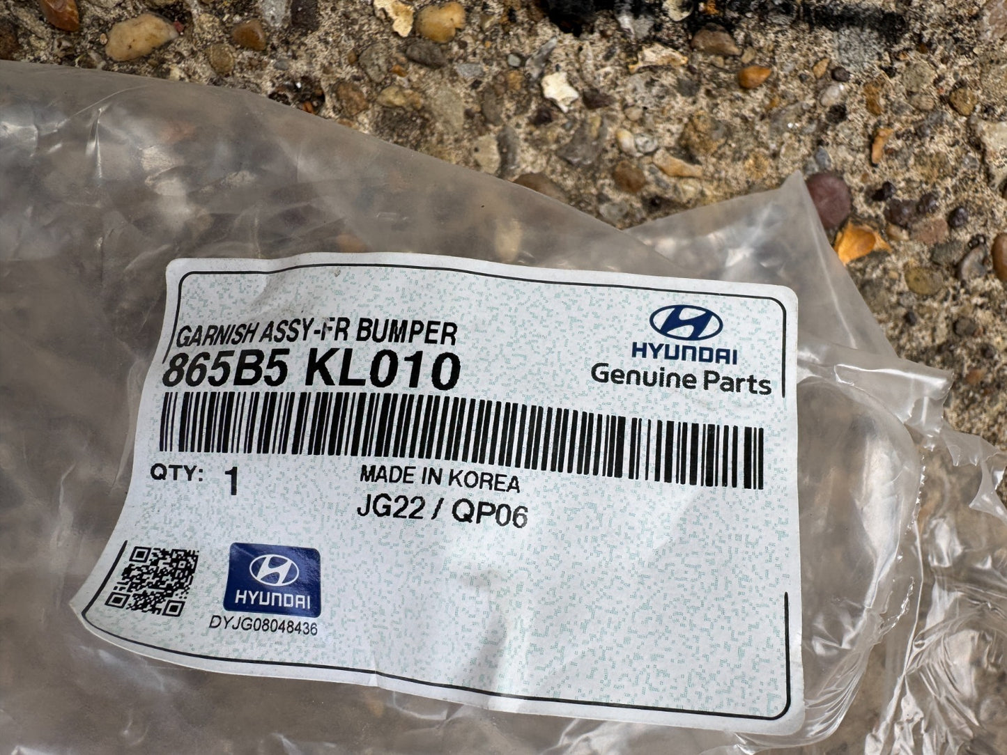 Hyundai Ioniq 6 865B5-KL000 GARNISH ASSY-FR BUMPER 865B5-KL010