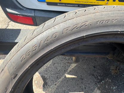 LATE 2023 265/40 R22 106Y Pirelli P Zero (JLR) (12465) 5.5mm 265 40 22