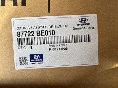 HYUNDAI KONA SX2 Front Right Door Molding 87722BE010 NEW GENUINE