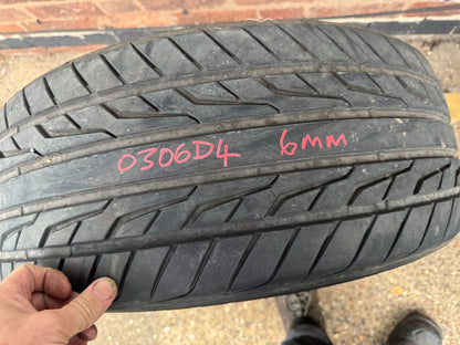255 45 20 Saferich FRC88 tyre 2022 6mm no repairs (asda tyre)