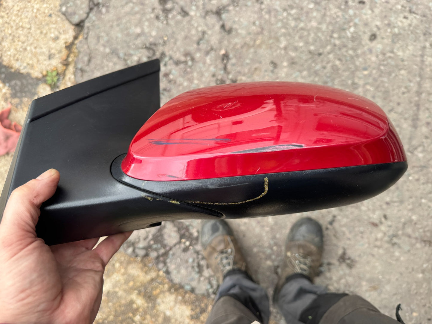 Hyundai i10 UK LH n/s passenger side grey door mirror 87617-B9110  2014 - 2019