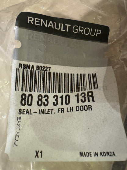 NEW GENUINE 808331013R RUBBER DOOR SEAL / 196668 FOR RENAULT ARKANA FRONT LH