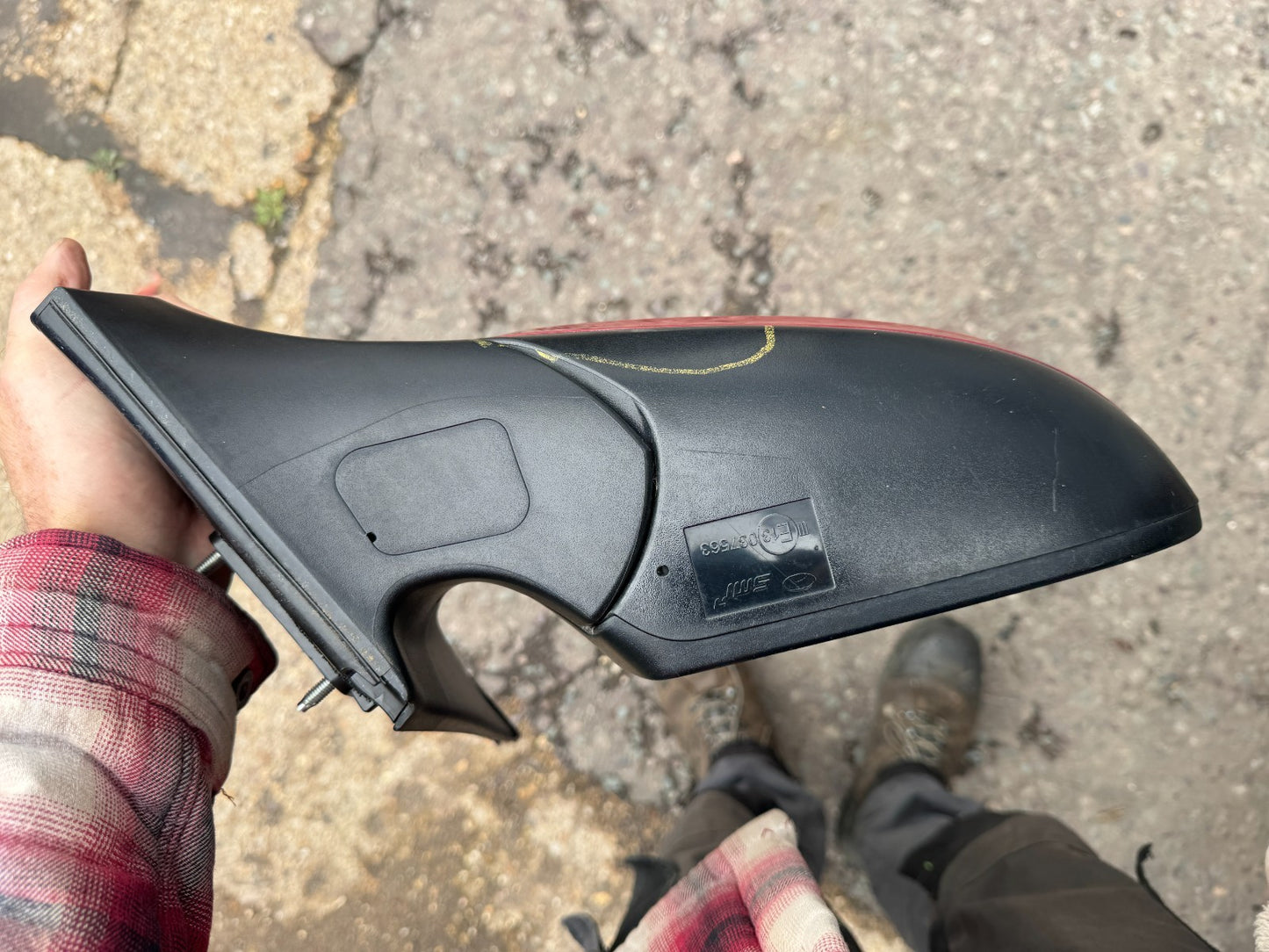 Hyundai i10 UK LH n/s passenger side grey door mirror 87617-B9110  2014 - 2019