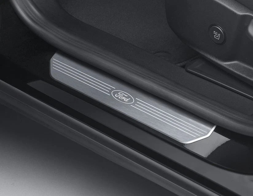 2x Genuine Ford Puma Mk2 Front Door Scuff Plate With Ford Logo 2019- 2784191