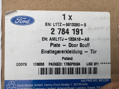 2x Genuine Ford Puma Mk2 Front Door Scuff Plate With Ford Logo 2019- 2784191