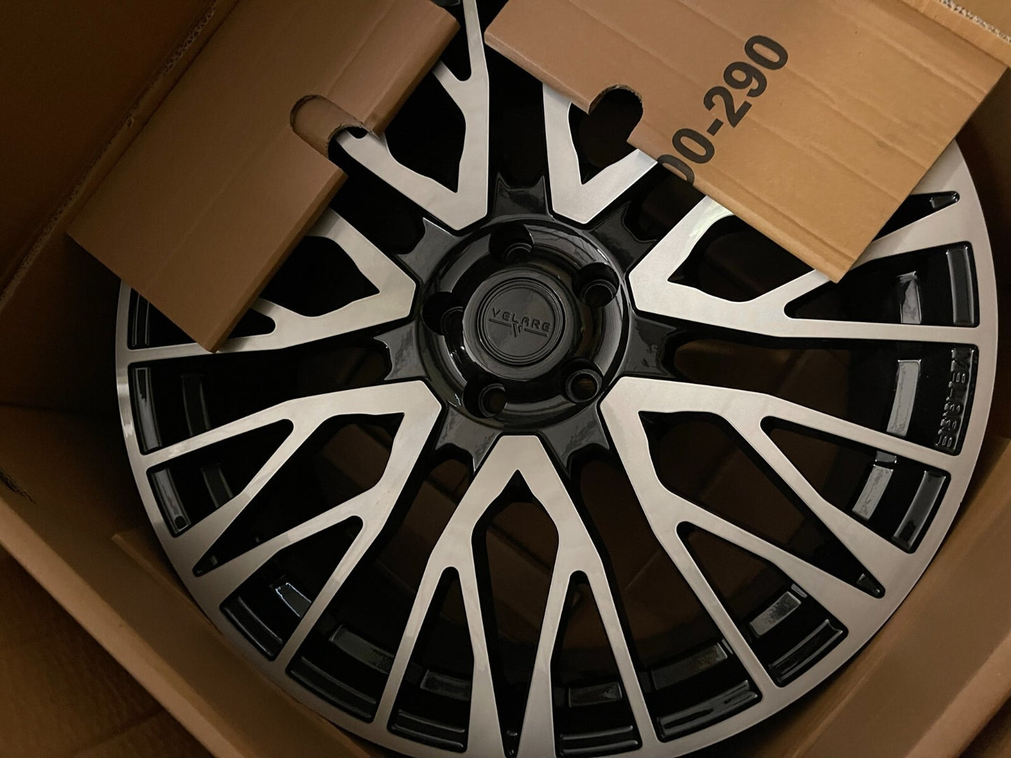 22" VELARE VLR01 ALLOY FIT AUDI Q5 Q7 SQ7 A7 A8 MACAN NEW SHAPE 5X112 BLACK POL