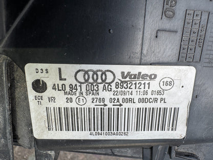 AUDI Q7 4L 2009-2014 LEFT XENON HEADLIGHT LAMP 4L0941003AG OEM