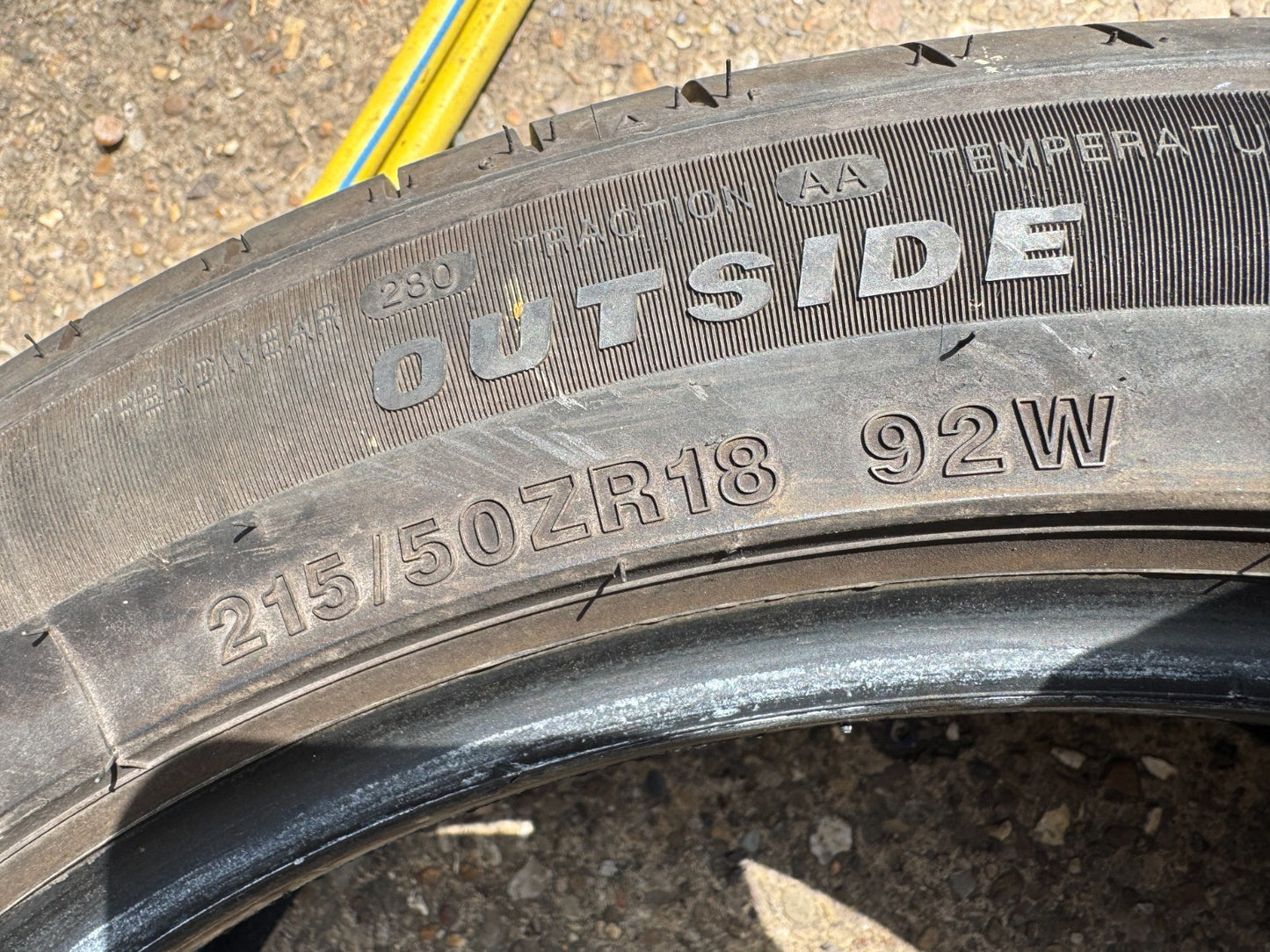 late 2023 215 50 18 92W APLUS A610 5mm of Tread Part Worn Tyre Next Day Delivery