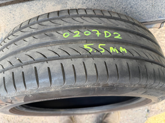 1 X 215 50 18 92W PIRELLI POWERGY TESTED FREE P&P 5.5MM LATE 2023