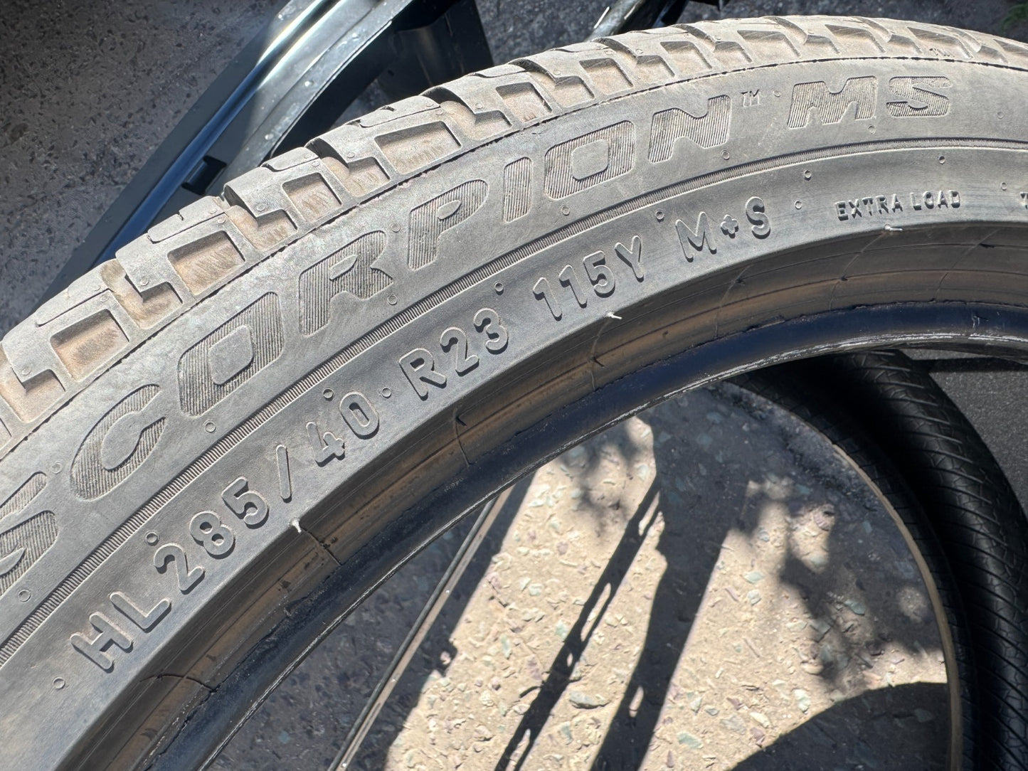 285 40 23 Pirelli Scorpion MS 115Y Silent LR Tyre 2025 6mm no repair free p&p