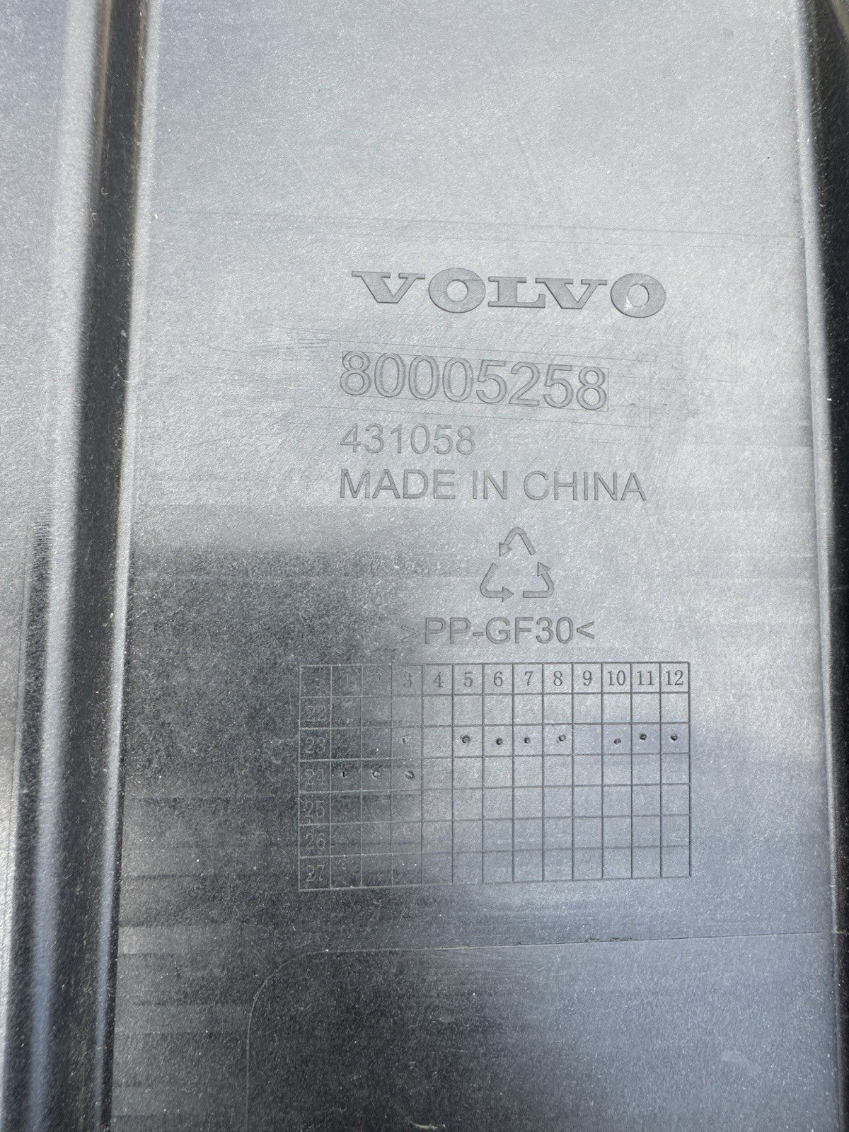 Damaged!!! Volvo EX30 2024 Center Intercooler Air Guide Duct 80005258 Genuine