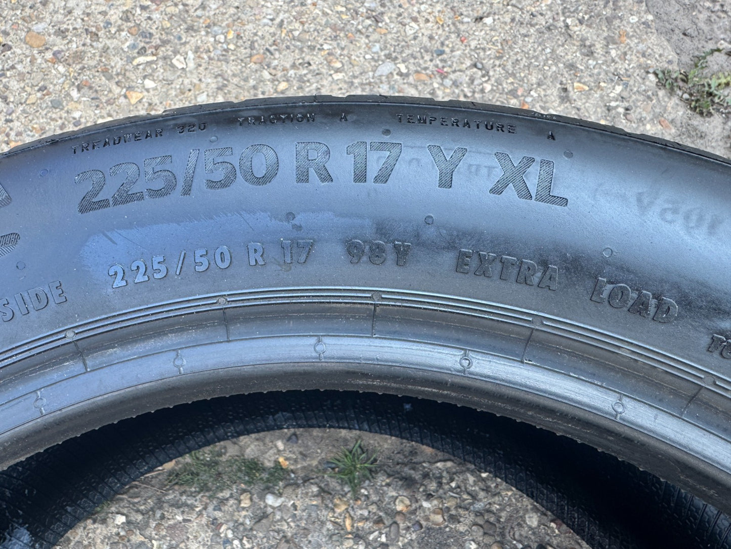 1X 225 50 17 98Y Continental Eco Contact 6, 5MM, DOT:4625 No Repairs, Next Day