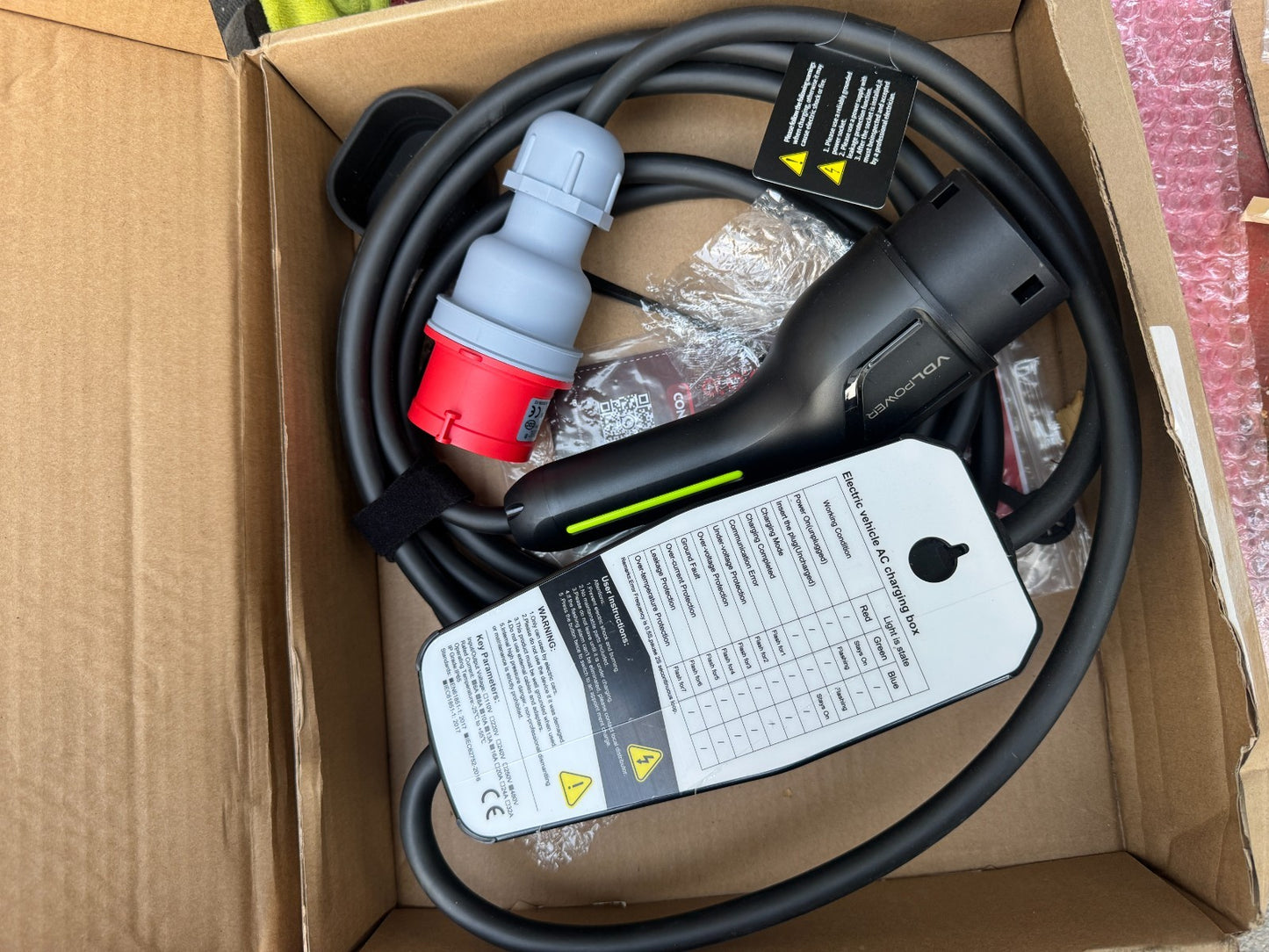 Unused VDLPOWER 11kW Type 2 Portable EV Charger (Model: EC31-UK) RRP: £249