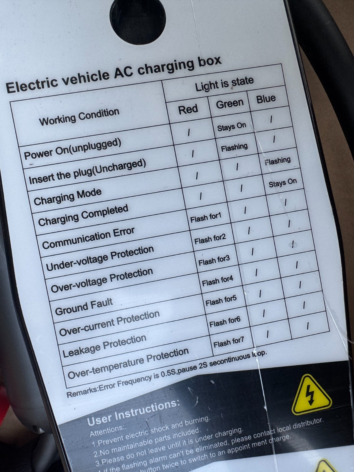 Unused VDLPOWER 11kW Type 2 Portable EV Charger (Model: EC31-UK) RRP: £249