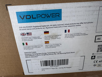 Unused VDLPOWER 11kW Type 2 Portable EV Charger (Model: EC31-UK) RRP: £249