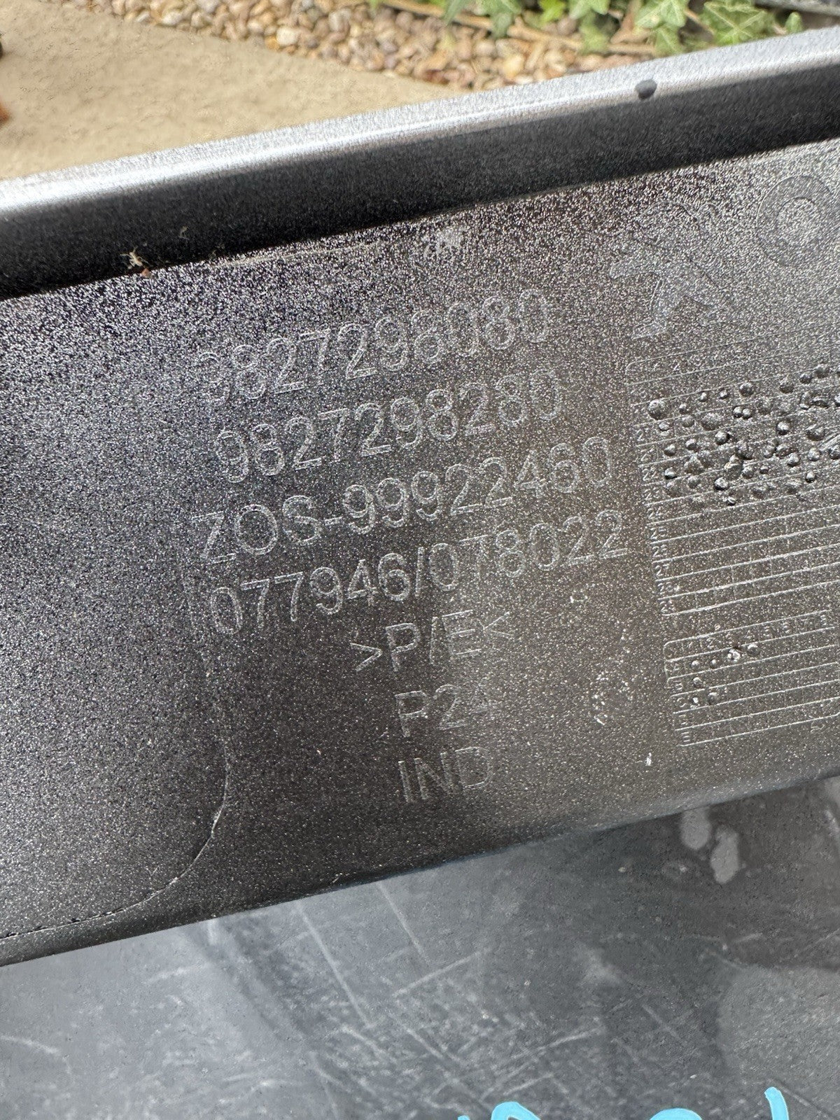 PEUGEOT 208 O/S REAR BUMPER CORNER *GREY* 2020 - ON GENUINE 9827298080