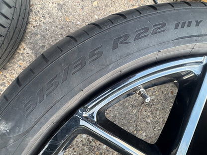 LOTUS ELETRE REAR 22" ALLOY WHEEL & TYRE 315/35 R22 PIRELLI P ZERO ELECT 11J