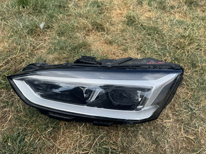 AUDI A5 PASSENGER SIDE LEFT HEADLIGHT LED 8W6941033E 2017 2019 S5 RS5 DAMAGED