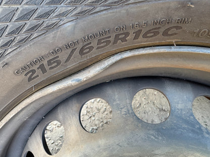 ⭐VW TRANSPORTER T5 T6 SPARE WHEEL 16INCH 215/65/R16C HANKOOK TYRE 6MM FREE POST⭐