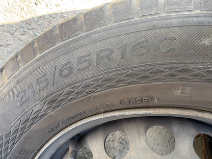 ⭐VW TRANSPORTER T5 T6 SPARE WHEEL 16INCH 215/65/R16C HANKOOK TYRE 6MM FREE POST⭐