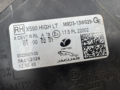 JAGUAR I-PACE X590 HEADLIGHT FULL LED HIGH LT RIGHT M9D313W029GE 2024 Scratched