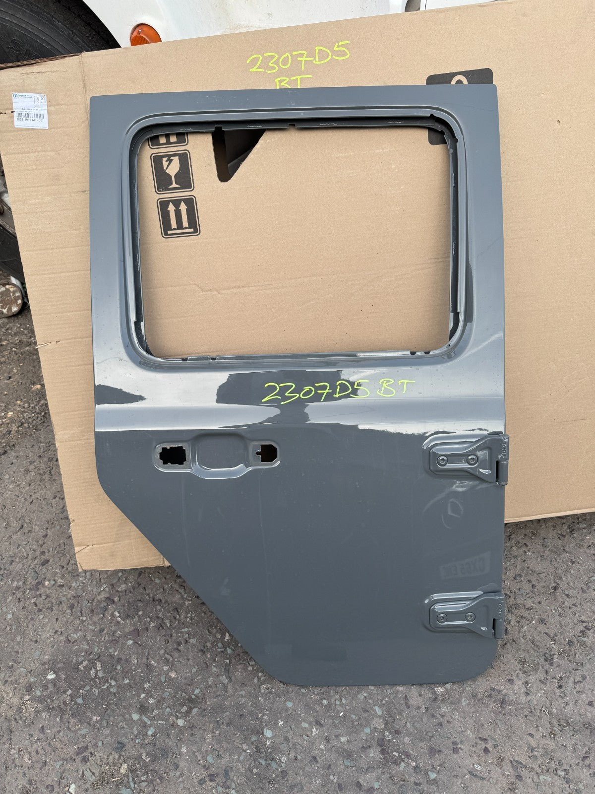 Jeep Wrangler Door With Hinges Rear Right Side 18-24