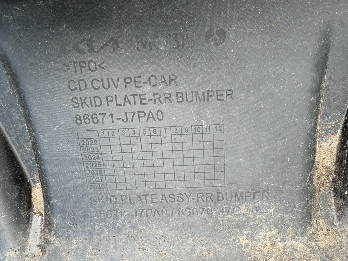 2022 KIA XCEED CD MK3 Skid Plate Bumper Belakang 86671J7PA0 ORIGINAL