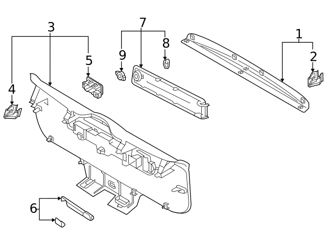 2018 - 2021 Lower Gate Trim - Volvo XC60 Part number: 31426914