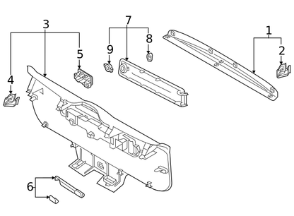 2018 - 2021 Lower Gate Trim - Volvo XC60 Part number: 31426914