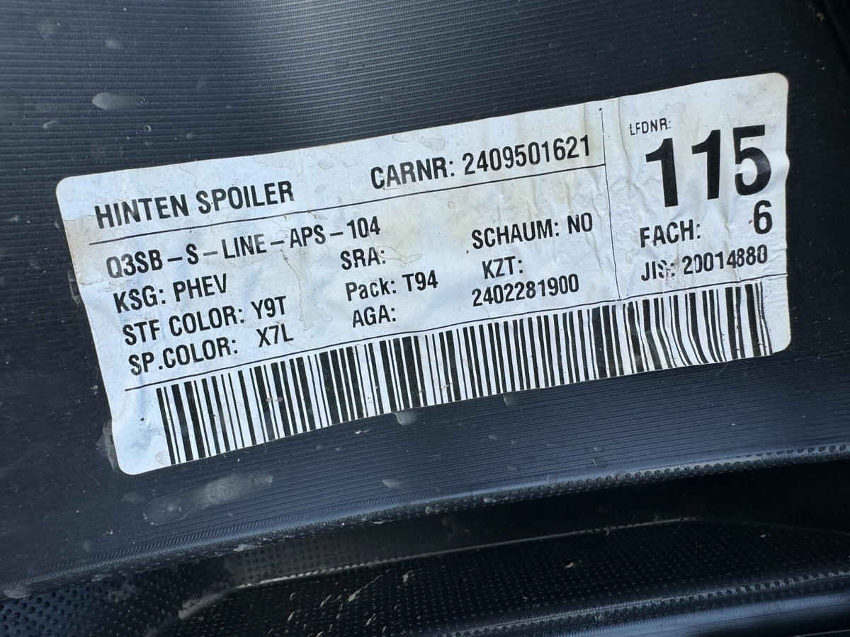 AUDI Q3 SPORTBACK S-LINE 2020 ke atas bumper belakang bagian bawah original 83F807521 ADA KERUSAKAN