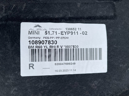 GENUINE MINI COUNTRYMEN R60 R61 12-2017 WHEEL ARCH SPLASH GUARD