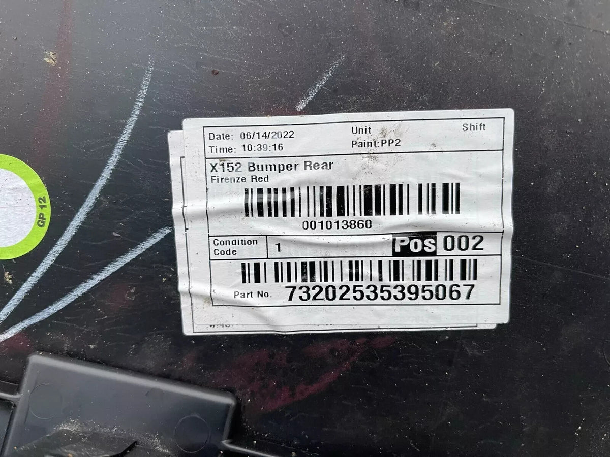 2022 Jaguar F-Type P450 bumper belakang warna Firenze Red X152