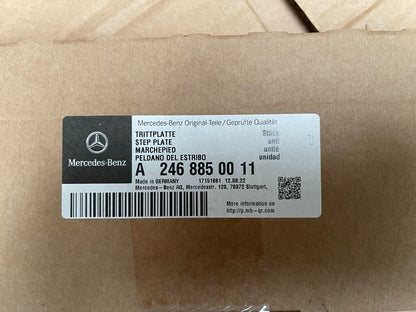 BARU Original Mercedes-Benz W246 B-Class Plat Pelindung Bemper Belakang Silver A2468850011