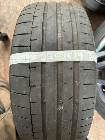 1 X 235 35 R19 91Y CONTINENTAL SPORTCONTACT 6 (TANPA BOCOR TANPA TAMBALAN) 3.5mm