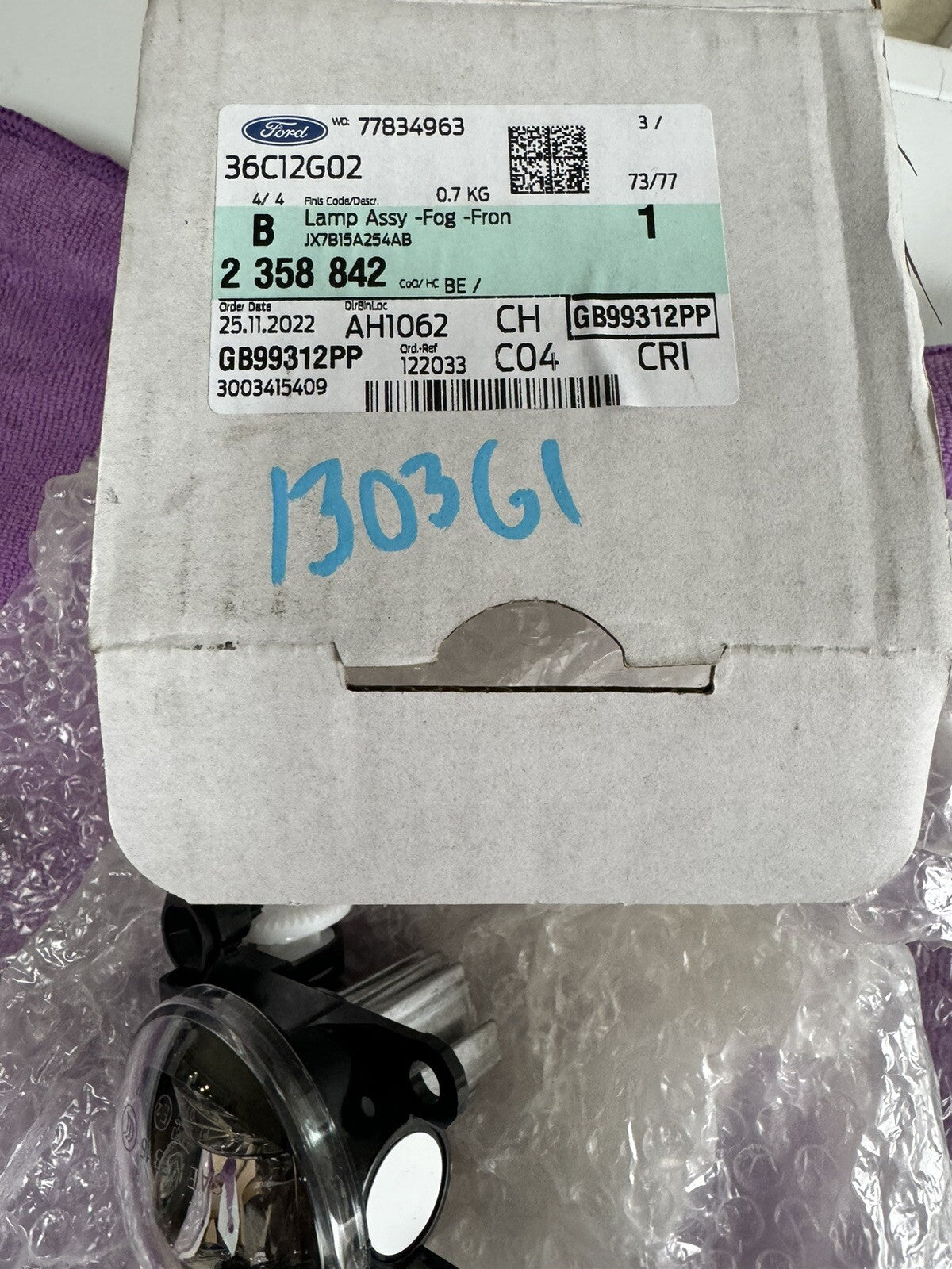 Ford Puma/Focus/Kuga Đèn sương mù Led trước Phải drivers JX7B-15A254-AB