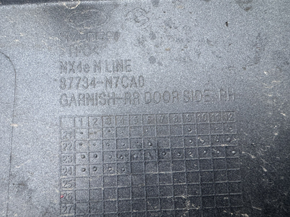 HYUNDAI TUCSON MK4 2021 ke atas LIST MOULDING OVER FENDER BELAKANG KANAN 87734N7CA0#AF0272