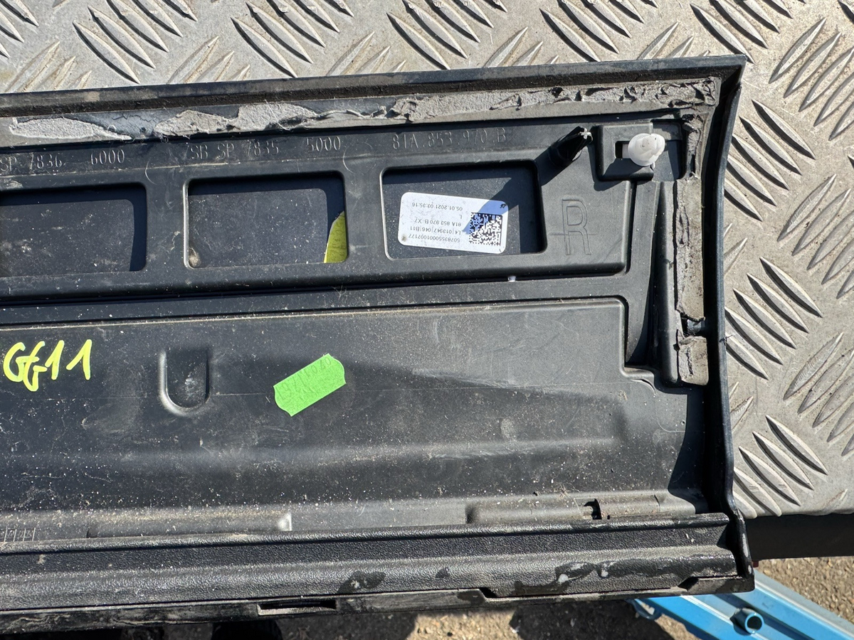 OEM AUDI S-LINE REAR RIGHT GREY LOWER DOOR MOULD 16-20 81A853970A