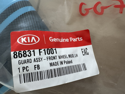 KIA SPORTAGE MK4 MUD FLAP GUARD assy FRONT LEFT PASSENGER SIDE 2018 86831-F1001