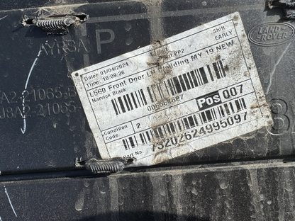 LR RANGE ROVER VELAR L560 Front Left Door Lower Molding J8A2-21065-BBW 2018