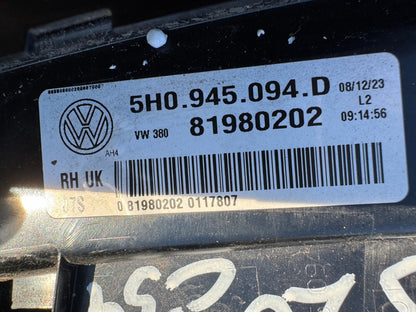 Volkswagen Golf CD1 Rear Trunk Boot Left N/S Tailgate Lamp Light LED 5H0945093D