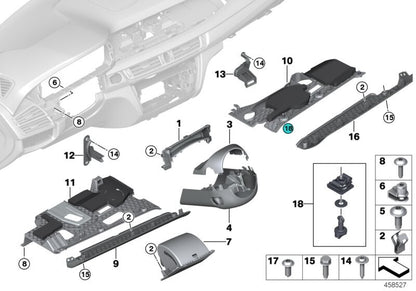 BMW X5 Gap Cover, Steering Column 51459256102