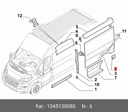 OEM NEW 14-21 Mopar Ram ProMaster 2500 3500 Panel Body Side Aperture 68134216AA