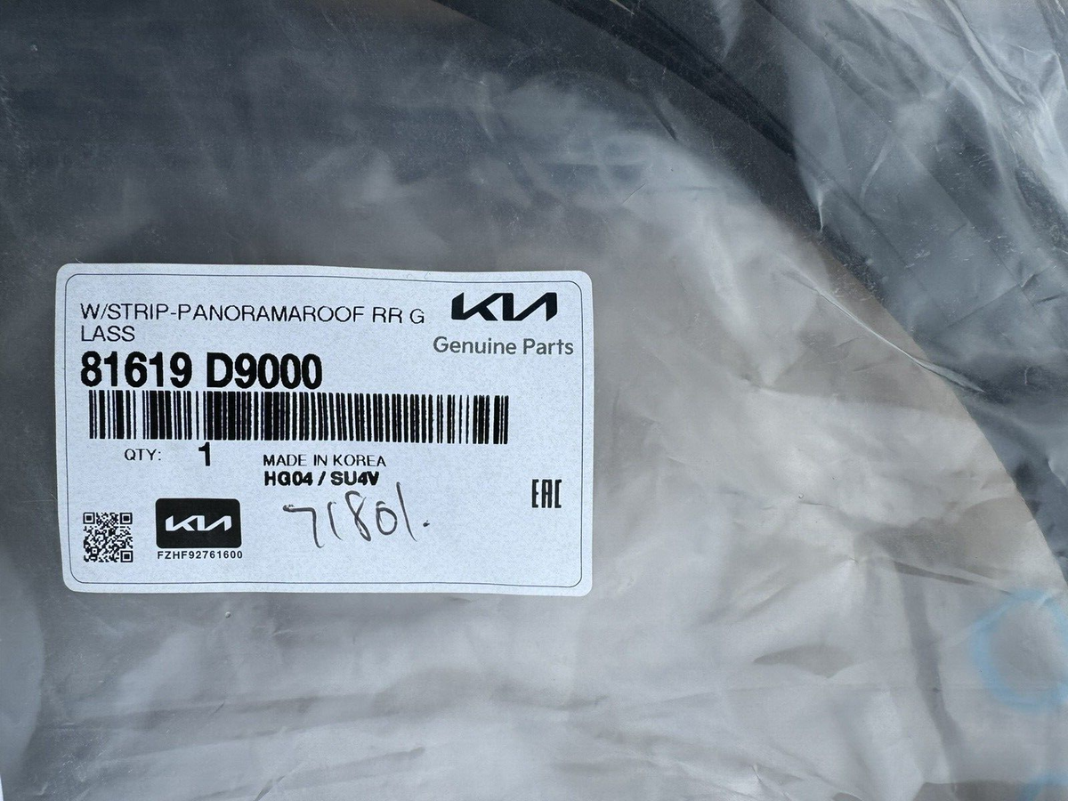 全新原廠 Kia 81619D9000 全景天窗防水膠條