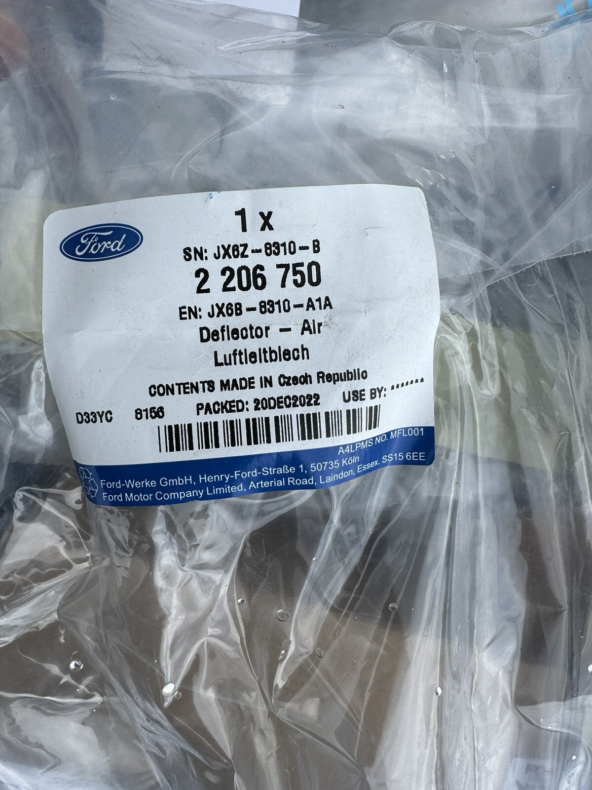 原廠全新 FORD 導風板 GB 2206750