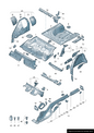 VW / Skoda ขายึดเบาะพิงหลัง เบาะหลัง 3Q0803876 ขวา บน
