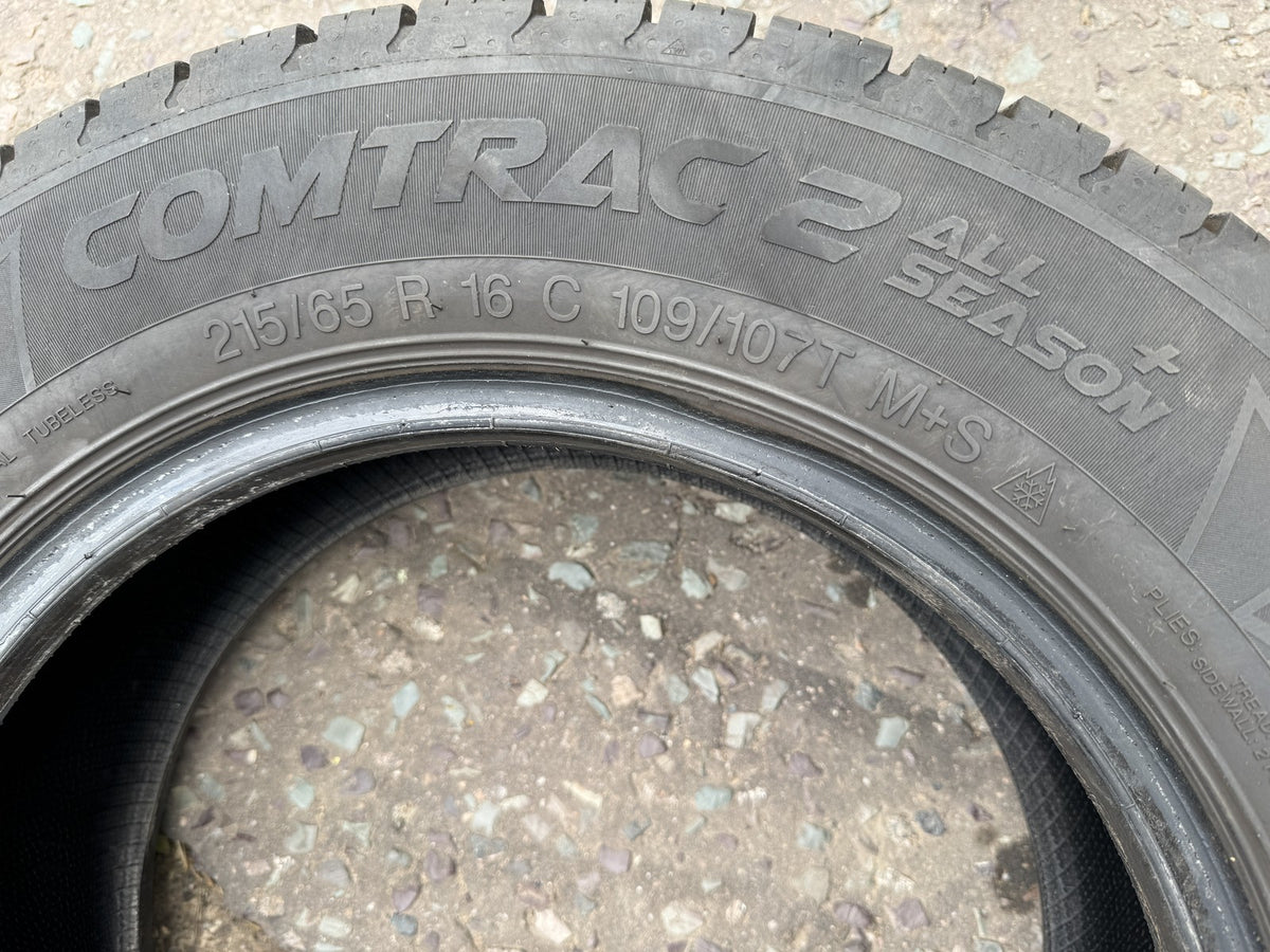 215 65 16 VREDESTEIN COMTRAC 2 ALL SEASON+ C 109/107T 7.5mm NO REPAIRS 2024 X1